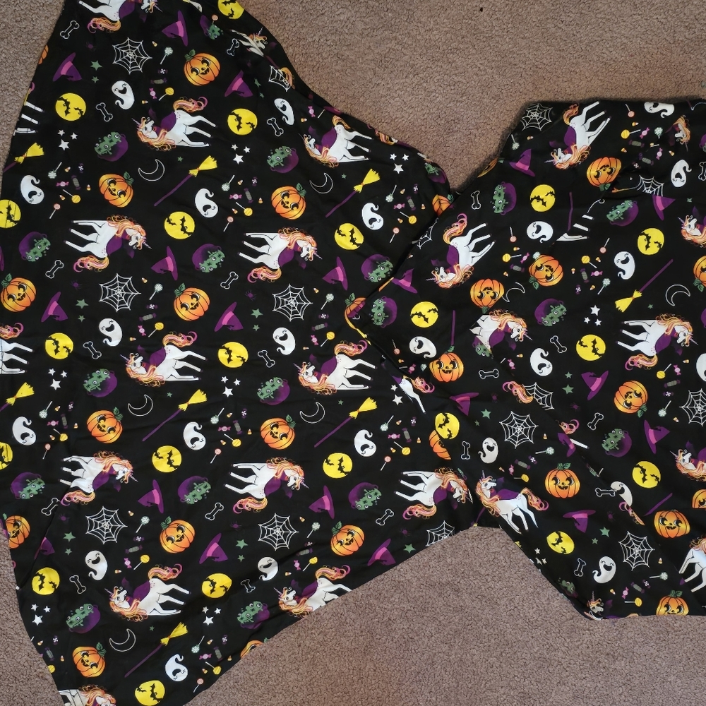 The Children's Place Black Unicorn and Pumpkin Dress